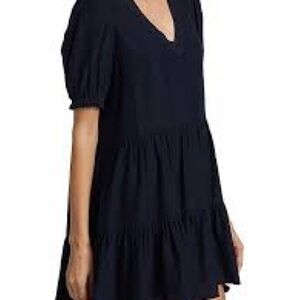Cinq a sept Elegant navy V-Neck Dress